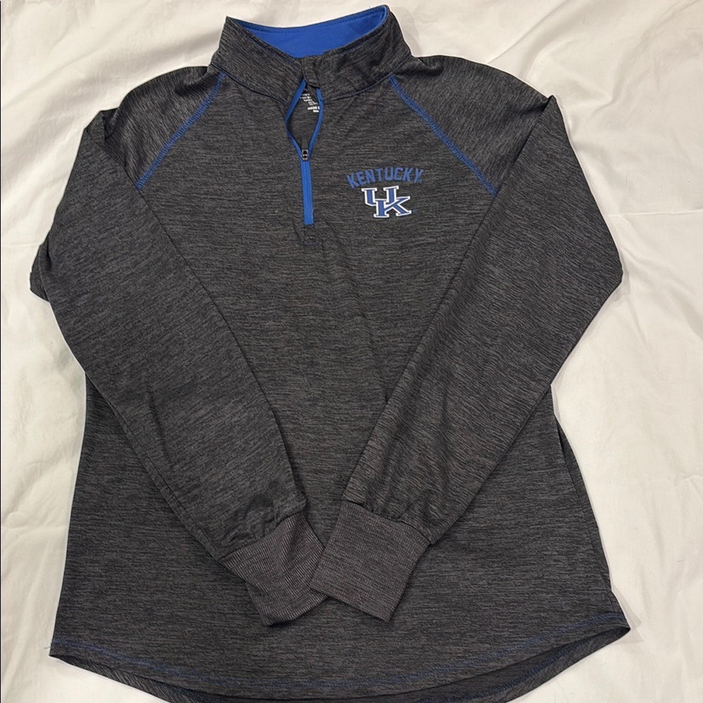 Kentucky Quarter-Zip Pullover - Gray and Blue